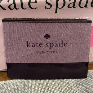 NWT - Kate Spade Large Tassel Pouch in Deep Plum